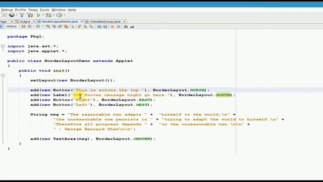 Border Layout Using Applet || Java смотреть онлайн