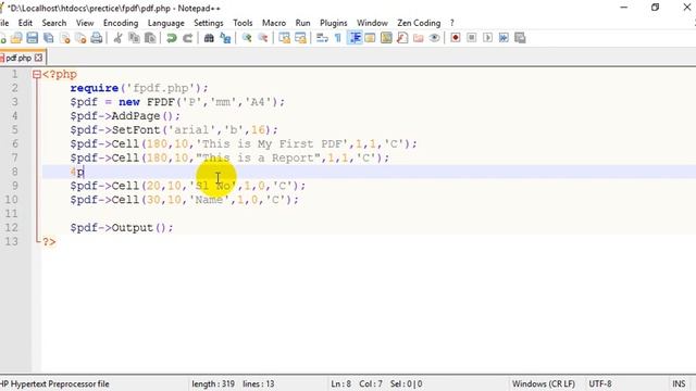 Create PDF in PHP using FPDF Part 02 (PHP দিয়ে কিভাবে PDF তৈরি করবেন দেখে নিন ) смотреть онлайн