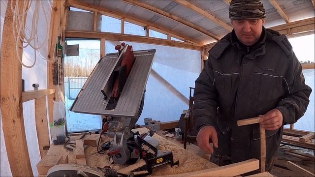 Безрамное окно, в каркаснике. Продолжаем строить домгараж. смотреть онлайн