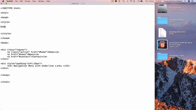 How to CODE a Navigation Menu with Bottom Border Links Using HTML5 & CSS3 | New смотреть онлайн