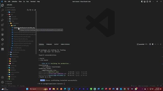 Install Laravel Breeze | Tutorial Laravel 10 #3 смотреть онлайн