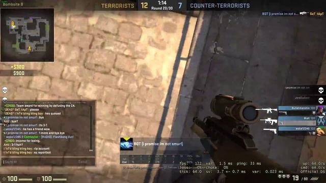 Kid spin bots on CS-GO Competitive INSANE!!!! смотреть онлайн