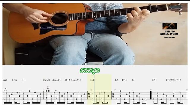 Je veux quitter ce monde heureux . Guitar tabs cover 🎸 Maxime le Forestier . смотреть онлайн
