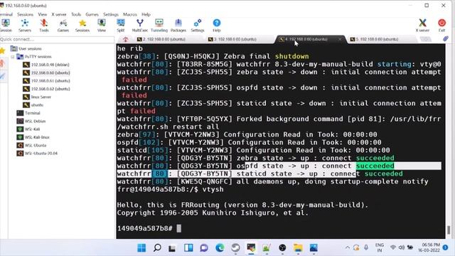 How to configure OSPF using FRR in docker | Linux networking with FRR | Hands on experience in FRR смотреть онлайн