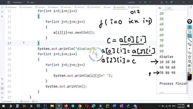 2d Array Row Swapping || Computer Science || Networkers Era || Java in Hindi || Class 12th ISC смотреть онлайн