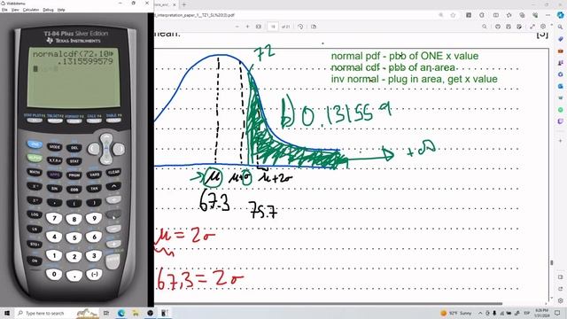 IB Math AI SL: Paper 1 Problem 12 (TZ1 May 2023)(Normal cdf)(Not symmetrical about the mean) смотреть онлайн