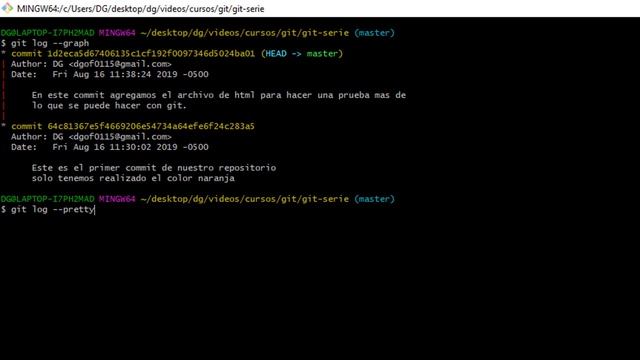 Git - GitHub - Variantes de git log - DG смотреть онлайн