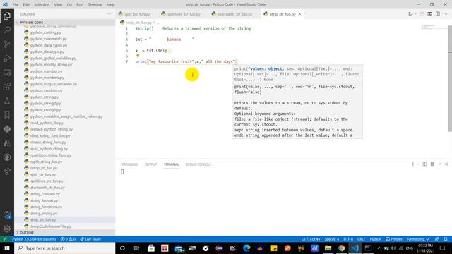 strip() Python String Function #49 #lingarajtechhub смотреть онлайн
