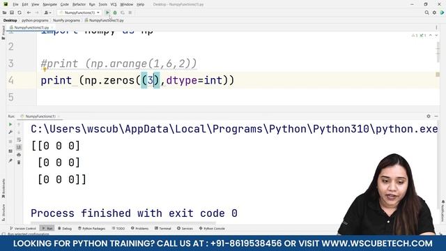 How to Create Numpy Arrays Using Numpy Functions ( arange(), zeros(), ones(), full() and reshape()) смотреть онлайн