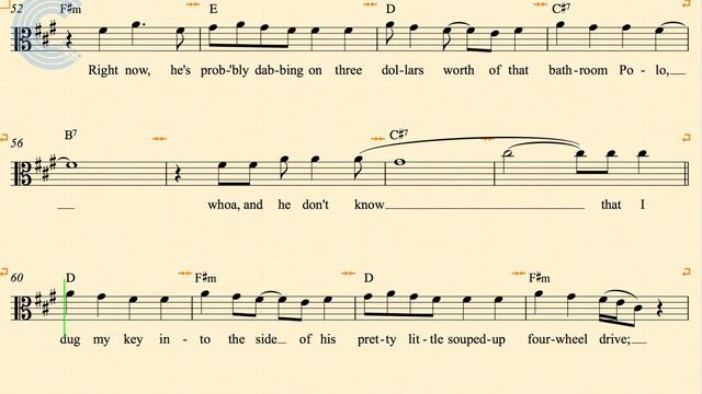 Viola - Before He Cheats - Carrie Underwood - Sheet Music, Chords, & Vocals смотреть онлайн