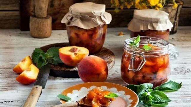 Варенье из персиков с мятой рецепт приготування в описах смотреть онлайн