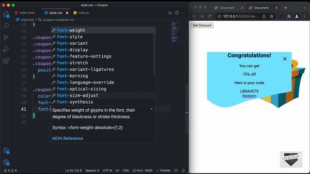 How To Design A Coupon Popup Using HTML, CSS, & JavaScript смотреть онлайн