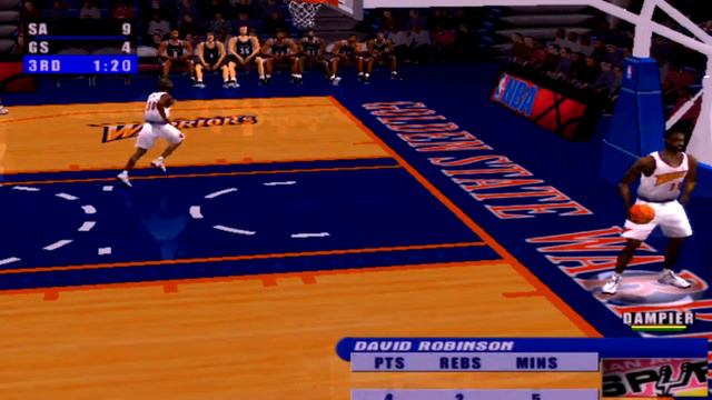 NBA Live 2001 Gameplay Golden State Warriors vs San Antonio Spurs смотреть онлайн
