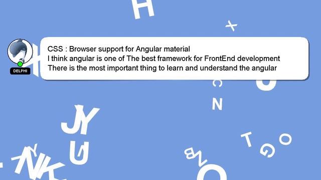 CSS : Browser support for Angular material смотреть онлайн