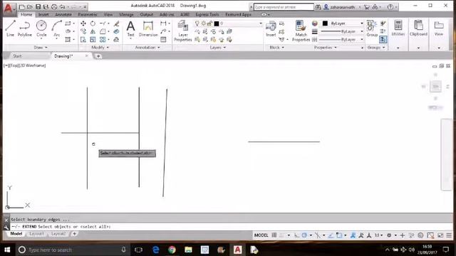 AutoCAD 2018 - 30. Extend Command