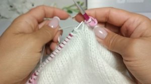 Вяжет весь Инстаграм! Шапка спицами из пряжи Пух норки. Теплая двойная шапка с отворотом.