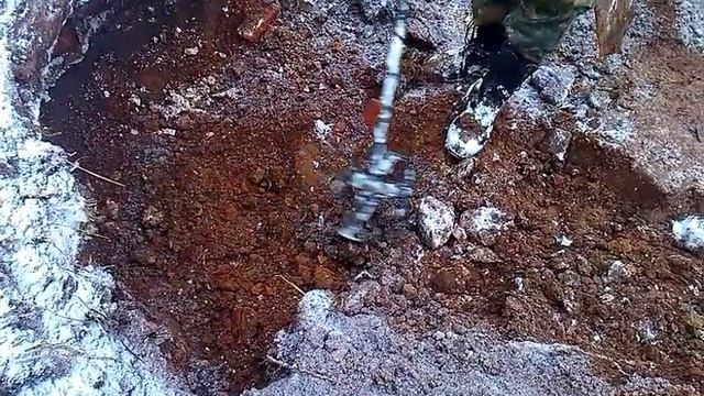 Экстремальный шурф фундамента зимой. смотреть онлайн
