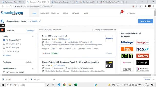 Salary Comparison- React vs Python смотреть онлайн