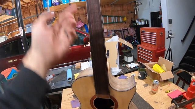Neck carve and fret install // Florentine Cutaway Guitar Build part 10 смотреть онлайн