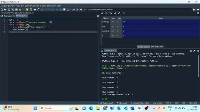 Mean and Median Calculator - Python Beginner Projects смотреть онлайн