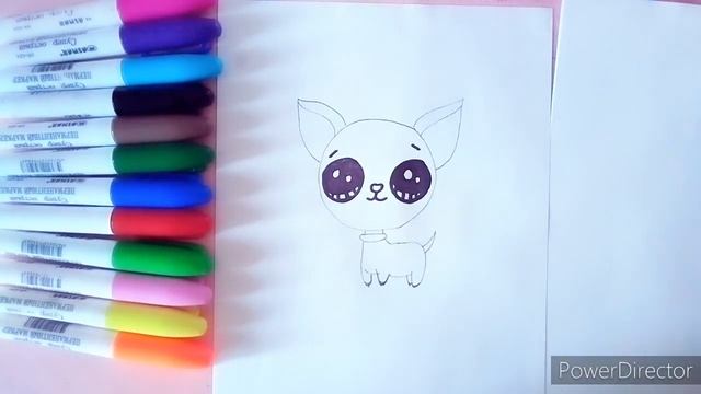 Как нарисовать собачку Чихуахуа? смотреть онлайн