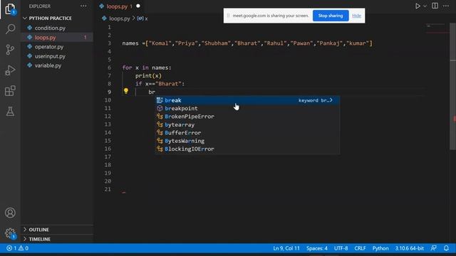 19) For loop in python смотреть онлайн