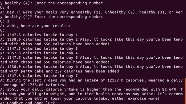 Python Project Cal the Calorie Intake Assistant v2.0 смотреть онлайн