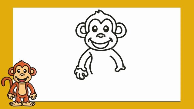 HOW TO DRAW MONKEY ? STEP BY STEP TUTORIAL смотреть онлайн