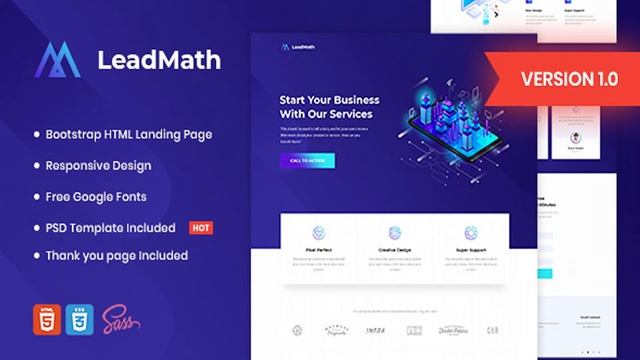 LeadMath - Lead Generation HTML Landing Page Template | Themeforest Website Templates And Themes