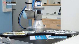 Точная сборка роботом Universal Robots. Работа с очень мелкими деталями.