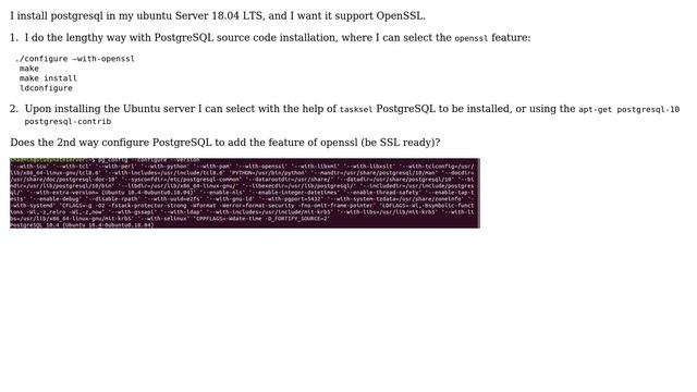 Postgresql install adding openssl смотреть онлайн
