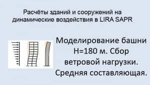 Расчёт на динамические воздействия в Lira Sapr Урок 11 Сбор ветровой нагрузки на башню