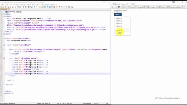22. Bootstrap Dropdown Menus смотреть онлайн
