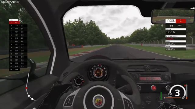 Assetto Corsa - Ultimate Event #4 (Brands Hatch GP - Abarth 500 EE Step1) Race смотреть онлайн
