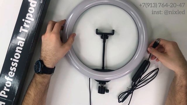 Цветная Кольцевая лампа 33см RGB для Tik Tok смотреть онлайн