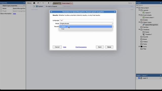 Speech Recognition (Распознавание речи) | Урок №106 | Курс по Construct 3 | Разработка игр