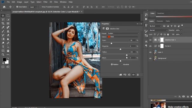 Cyan Blue Color Effect Photoshop Tutorial | Photo Effect смотреть онлайн