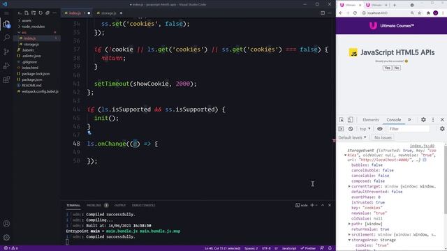 27 localStorage onChange Events смотреть онлайн