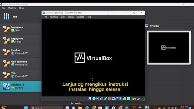 Tutorial install windows 11 menggunakan Oracle VirtualBox смотреть онлайн