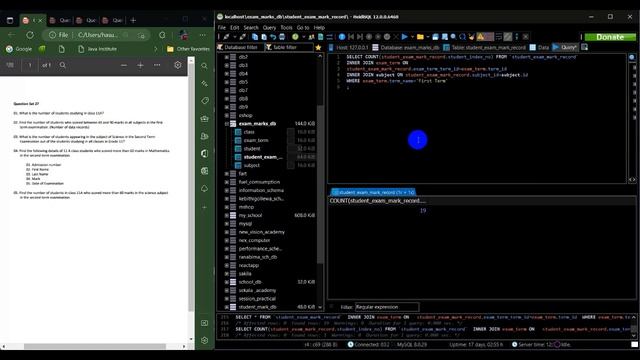 Explain how to use COUNT SQL Functions and INNER JOIN use the data in the Database Tables. смотреть онлайн