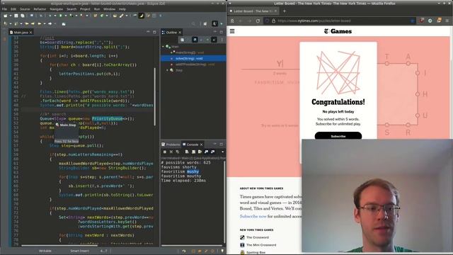 Using A* search to solve NYT's Letter Boxed game (★★☆) смотреть онлайн