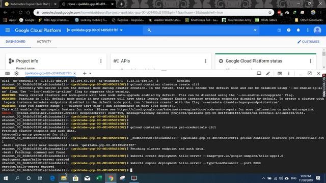 Google Cloud platform: How to complete 4rd Lab : Kubernetes Engine: Qwik Start part 3. смотреть онлайн