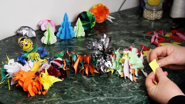 Гирлянда из бумаги на елку своими руками смотреть онлайн