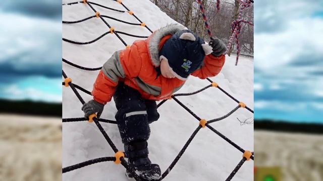 Январь. Парк на берегу реки Охты. Прогулка в народном стиле. Дошкольники. Русанов Алексей. смотреть онлайн