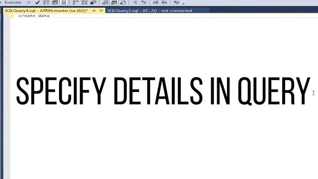 CREATE a DATABASE in MICROSOFT SQL SERVER using QUERY смотреть онлайн
