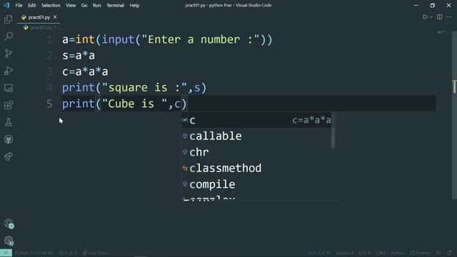 find Square and cube of a number Python program || practical program - 01 смотреть онлайн
