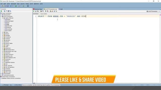Logical Operators in Oracle with Example || Oracle Database Tutorial смотреть онлайн