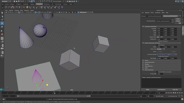 Constrains в Maya. Привязка объектов смотреть онлайн