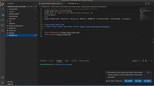 Sravz Training 02 - Jupiter Notebook in Docker Container смотреть онлайн