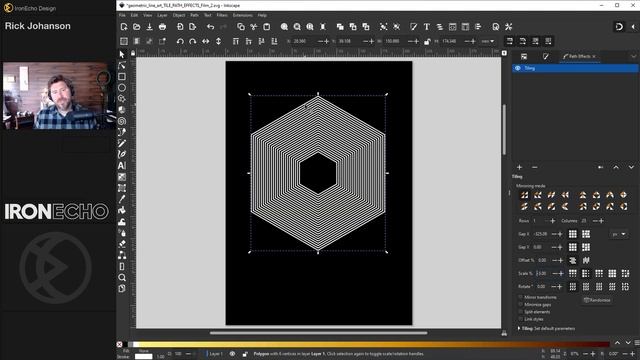 Inkscape Tutorial: Geometric Line Art Designs with Live Path Effects Tiling смотреть онлайн